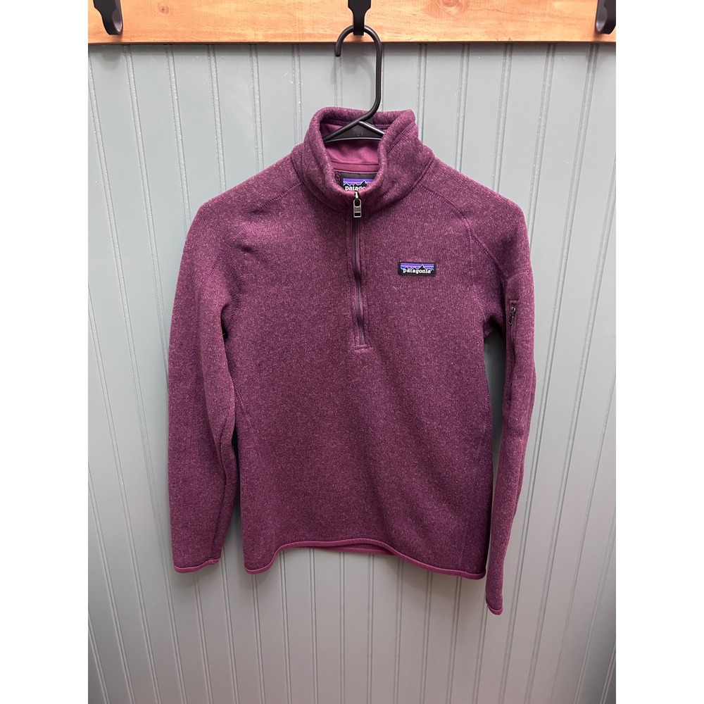 Patagonia Better Sweater 1/4 Zip Pullover Heathered Purple XS Womens 25527